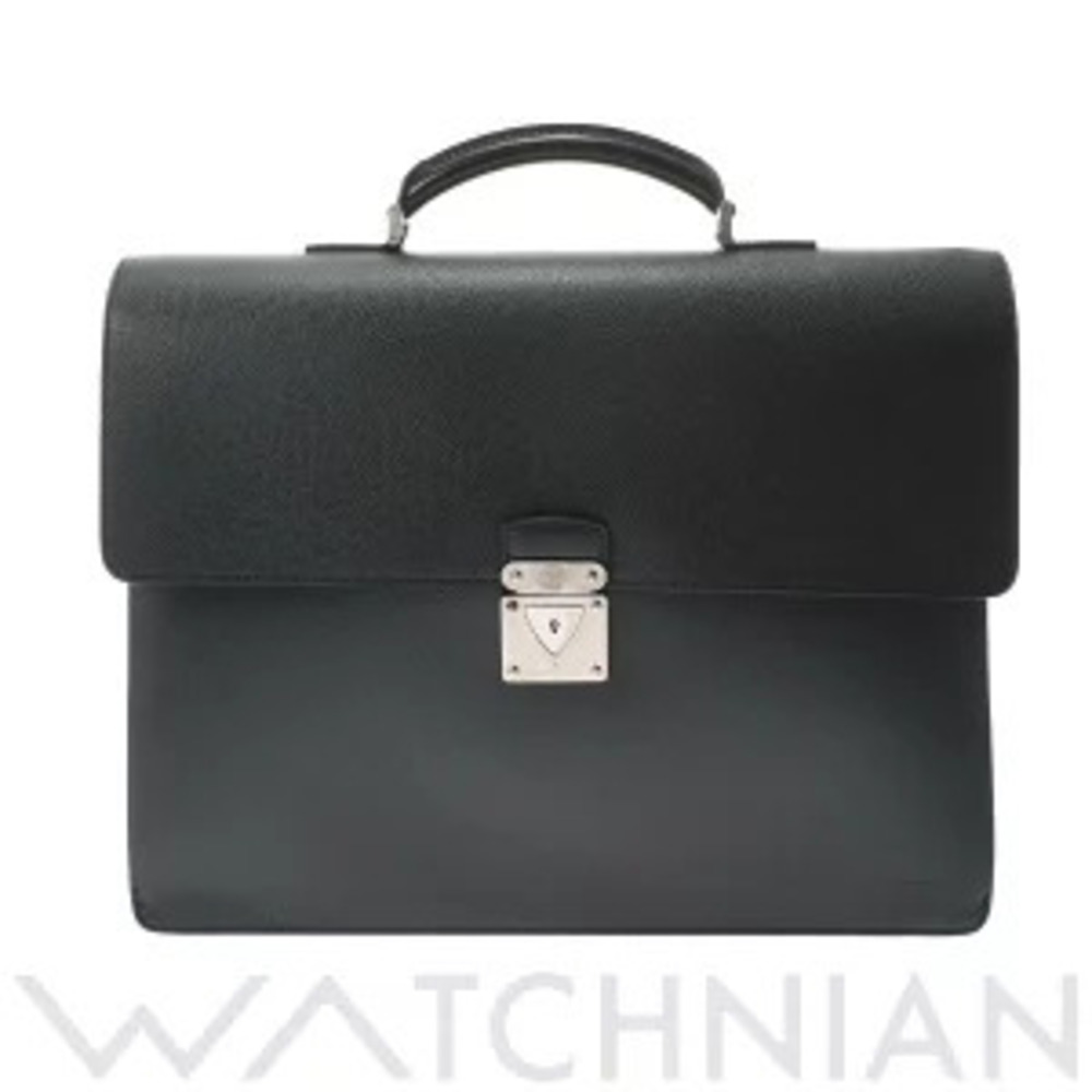 Louis Vuitton Taiga Robusto Ardoise Black Leather Business Bag
